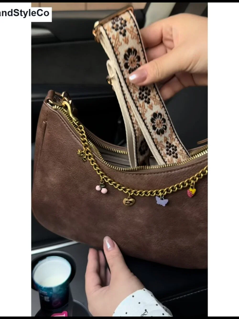 Vintage PU Leather Small Shoulder Bag with Crossbody Strap